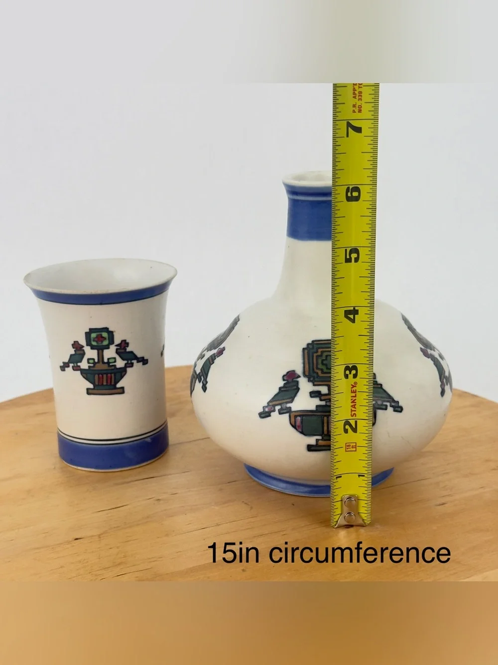 Kinkozan Satsuma Earthenware Pottery Vase and Thumbler, Ceramic Canister, Cup